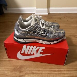 Nike Silver and Gray Athletic Shoes